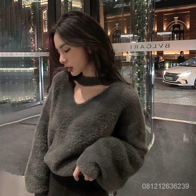 2022 Kemeja Bottoming Wanita Baru Dengan Sweater Di Dalam Sweater Longgar Musim Semi Dan Musim Gugur