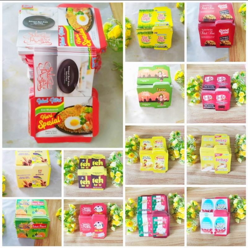 

(30 pcs & 15 pcs) (sudah dilipat) amplop fitrah angpao lebaran mini dan medium motif snack lucu kekinian murah