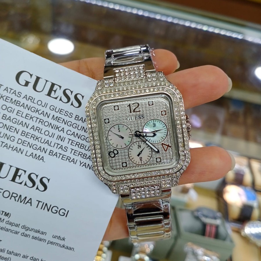 Garansi Resmi Guess Original Ladies Watch Silver DECO GW0472L1