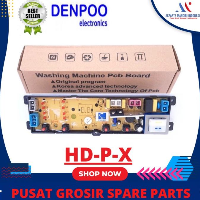 Modul Pcb Mesin Cuci Denpoo Dwf-093Ht Dwf093Ht 5 Tombol Pengaturan