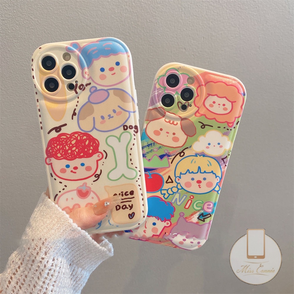 Soft Case TPU Desain Doodle Untuk IPhone 11 7 8 Plus 14 13 12 Pro Max XR X XS Max 6 6s Plus 11 Pro Max SE 2020