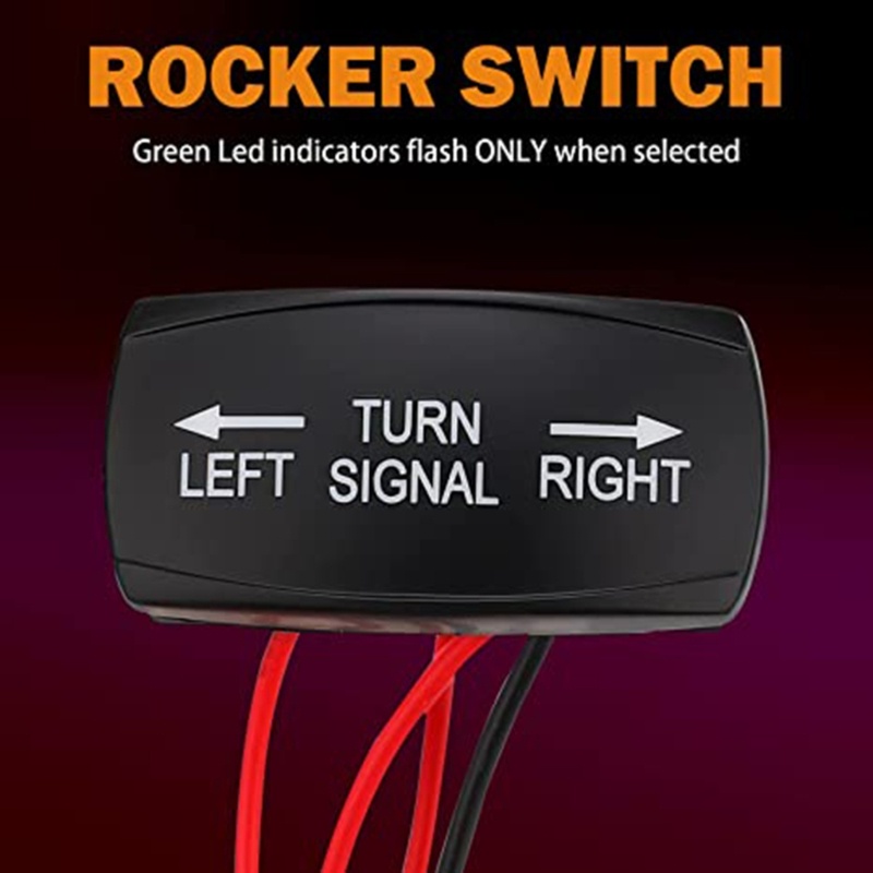 Zzz Saklar Rocker Switch Lampu Sein Led 12V Dengan Klakson Untuk ATV UTV