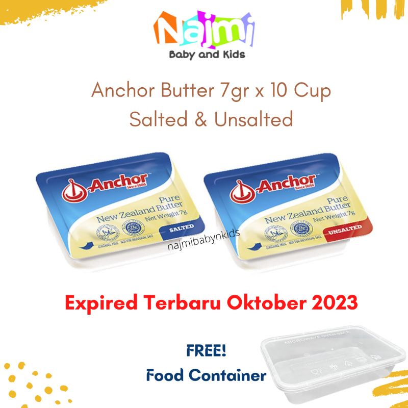 Unsalted Salted Butter Anchor UB untuk 10 cup MPASI Bayi  Minidish / Microcup  micro cup