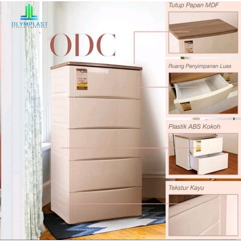 Lemari Baju Drawer Serbaguna odc 05 modern laci 5 susun olymplast