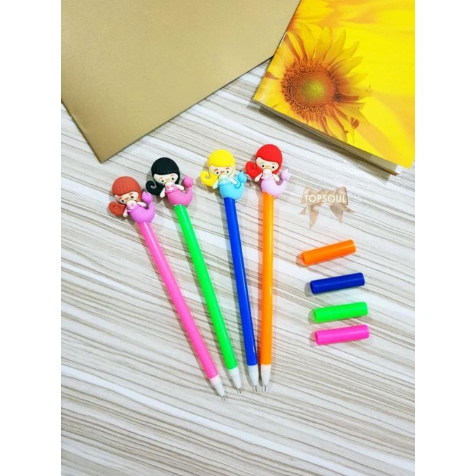 

Pulpen Mermaid / Gel Pen Karakter Putri Duyung Pena Lucu Souvenir Unik