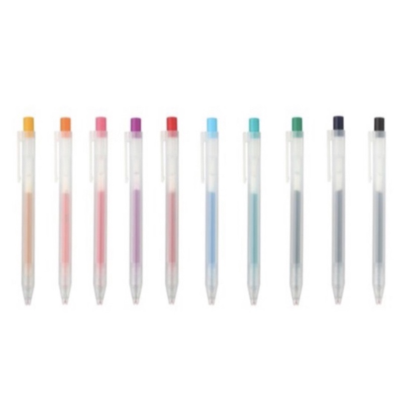 

Bundle 10 pcs MUJI Smooth Gel Ink Ballpoint / Bolpen Warna