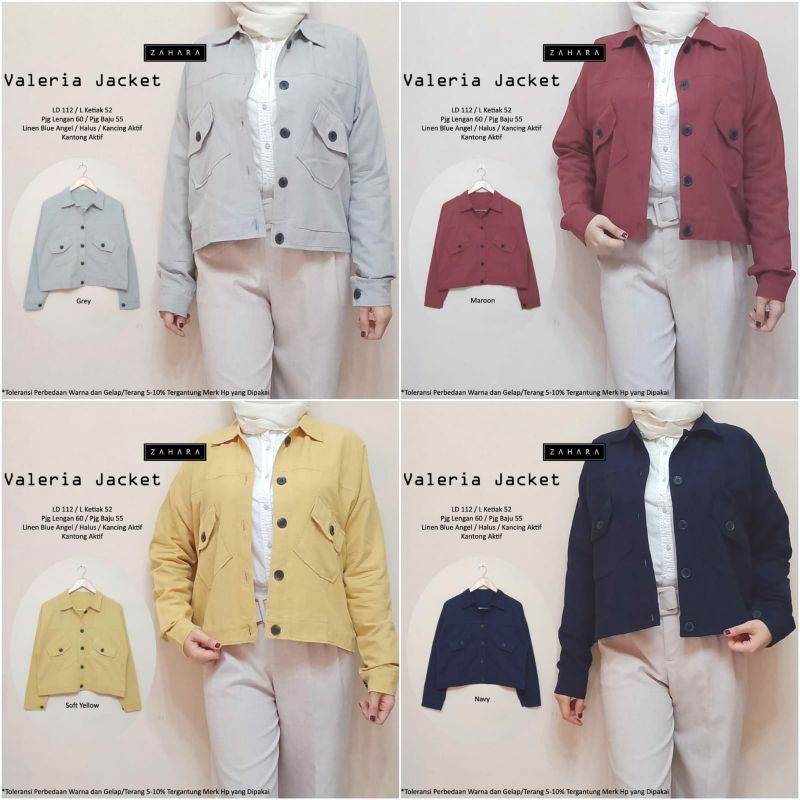 valeria jacket by zahara || line blue angel LD112