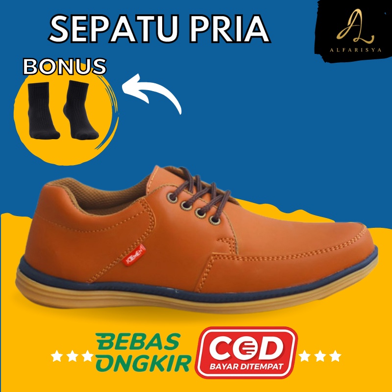 Sepatu Slip On Pria Original Casual Branded Dewasa Kerja Kondangan Keren Ukuran 39 40 41 42 43 Warna