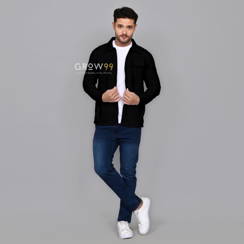 SHACKET JACKET PLEECE - JAKET SHACKET PRIA ORIGINAL - JAKET CASUAL PRIA-2
