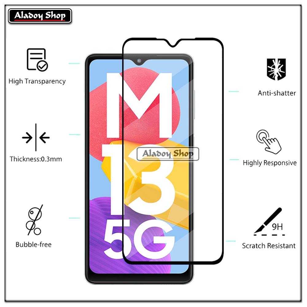 PAKET 2 IN 1 Tempered Glass Layar Samsung M13 5G + Skin Carbon Film 3D