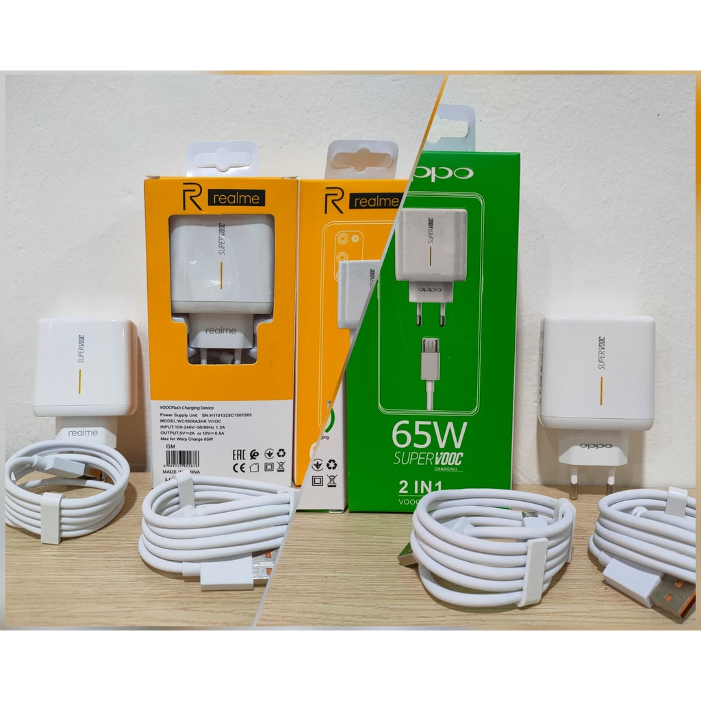 Charger Realme 65w Vooc Charger , Oppo Vooc 65w , Realme 65w Vooc ORI 99%