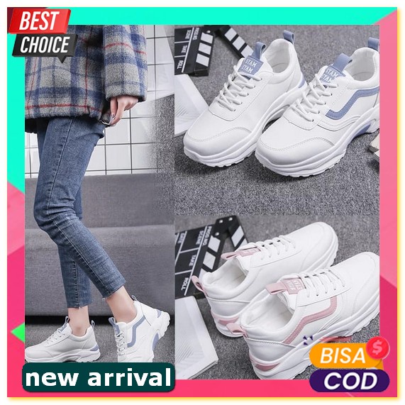 Sepatu Wanita Wanwo Sneakers Korea Semi Booth Keren Spatu Seneker Ket Remaja Cewek Kekinian Seoatu S