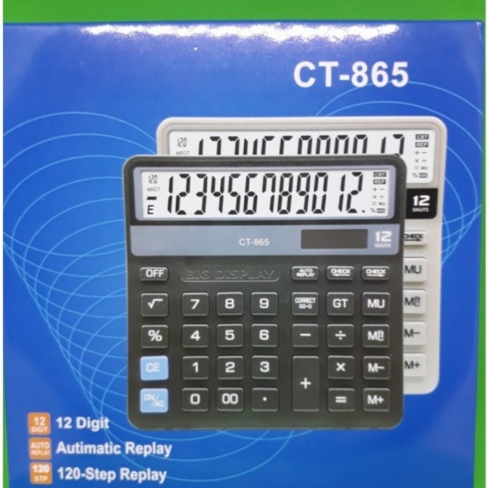 

CALCULATOR 12 DIGIT CT 865 CHECK CORRECT - Kalkulator Meja CT865