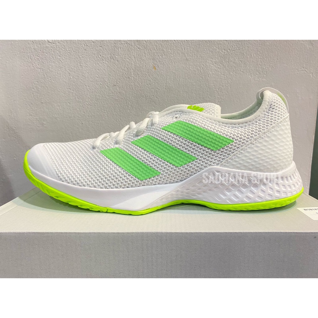 Sepatu Tenis Adidas Court Flash MEN Putih Hijau