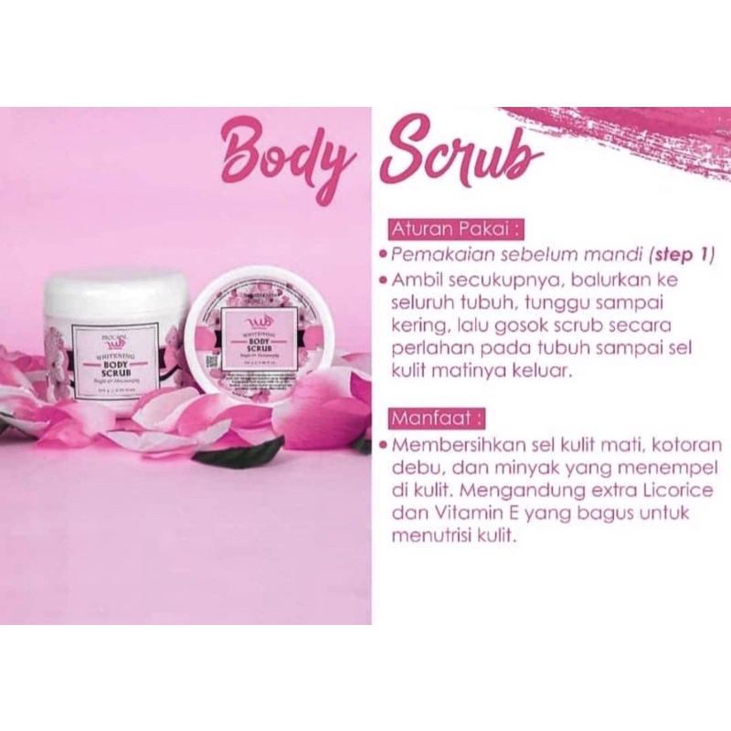 WUB Body Cream Bleaching | WUB Body Scrub Whitening Brightening