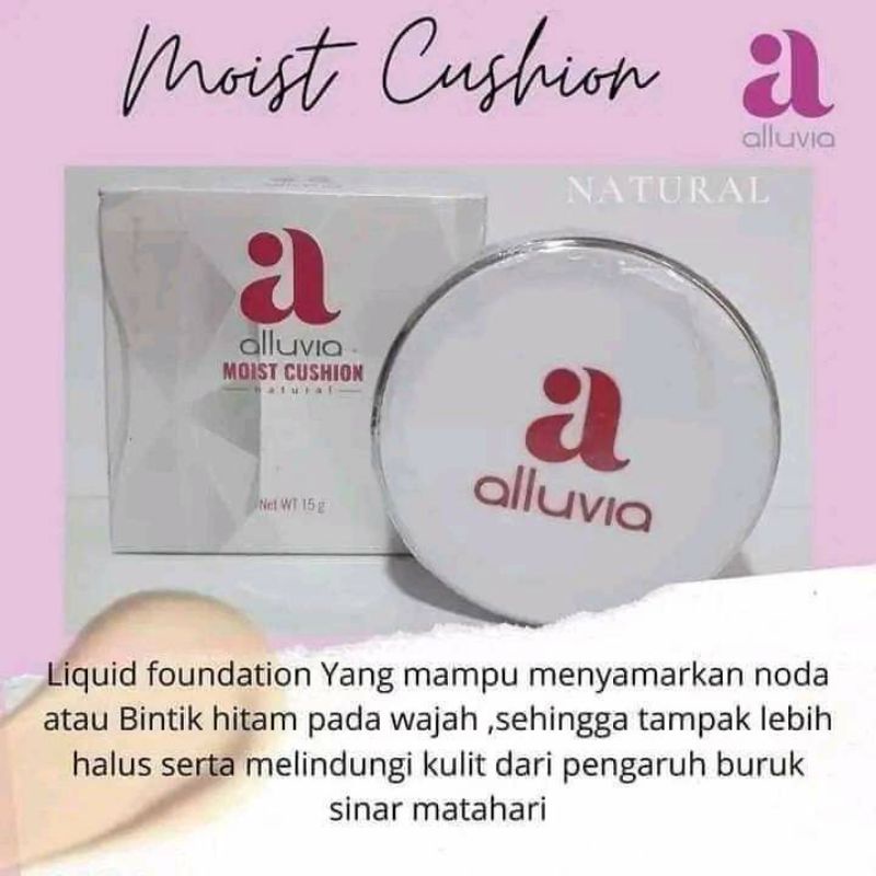 MURAH DAN ORI 100% Bedak Anti luntur Cushion Alluvia full Coverage