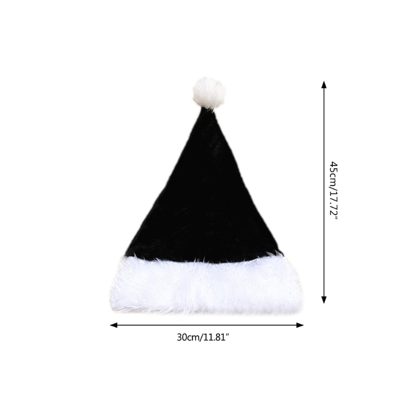 Topi Santa Bahan Plush Untuk Dekorasi Pesta Natal