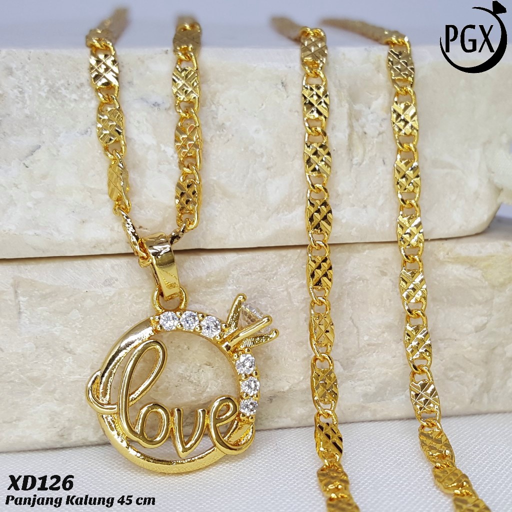 PGX Kalung Wanita Xuping Perhiasan Lapis Emas Aksesoris Fashion Premium - XD126