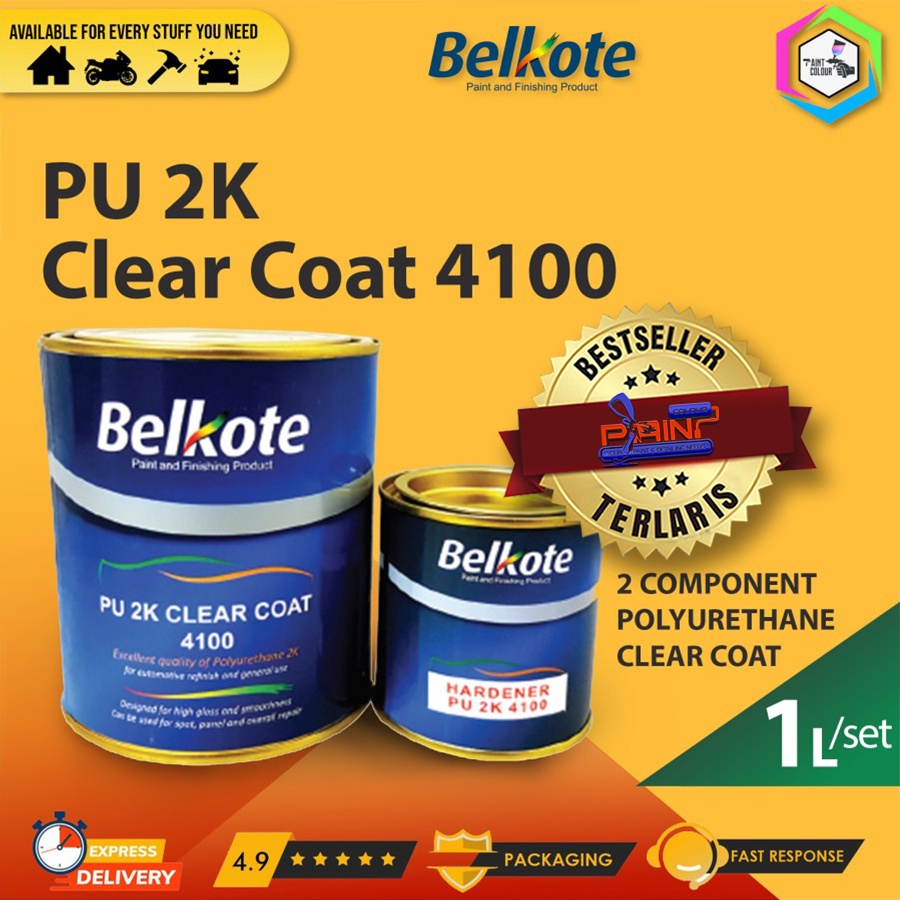 Clear / Pernis Belkote PU 2K Clear Coat 4100 1L