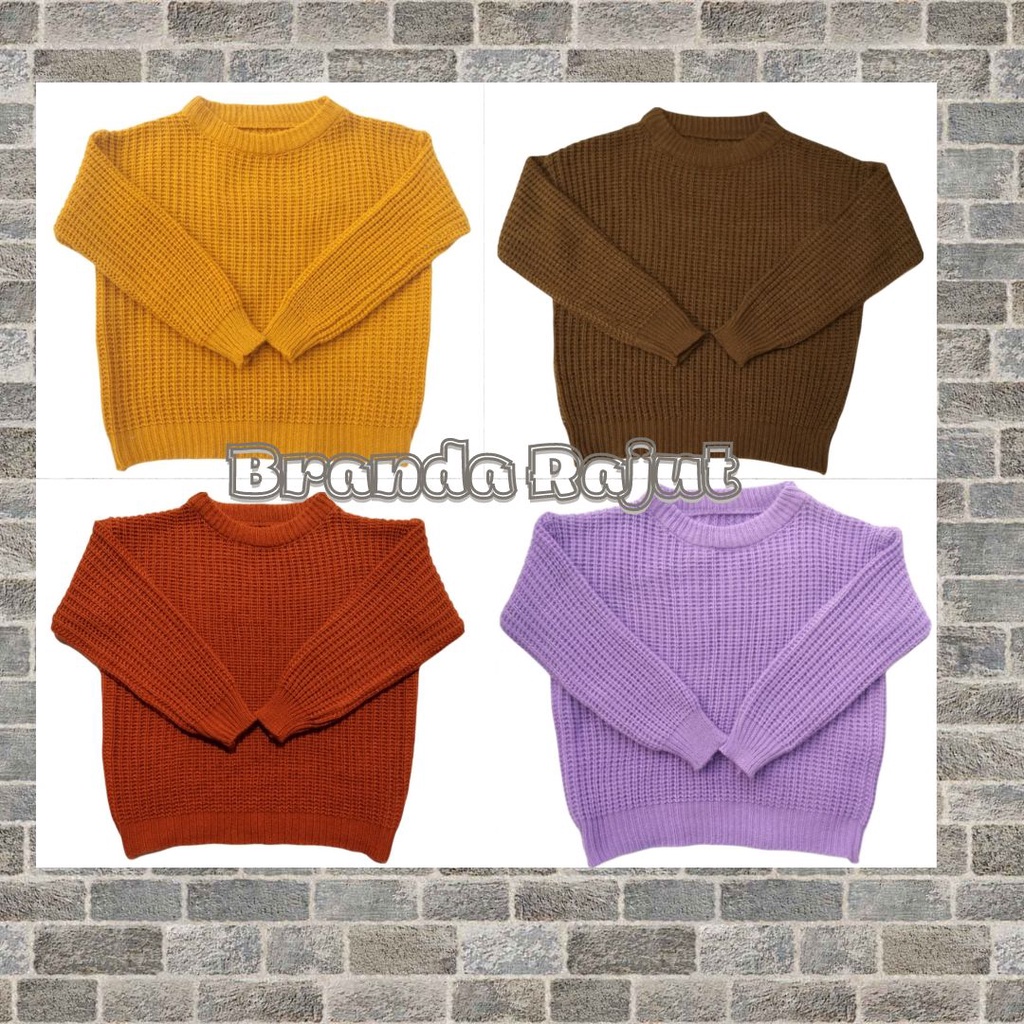 Sweater rajut anak perempuan dan wanita - pakaian anak laki-laki dan wanita rajut lembut dan tebal -
