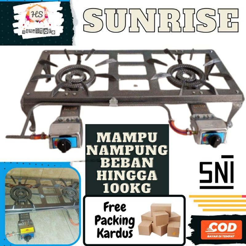 [ ⭐⭐⭐⭐⭐ ] Kompor cor besi api seribu sunrise 301 2 tungku dobel otomatis