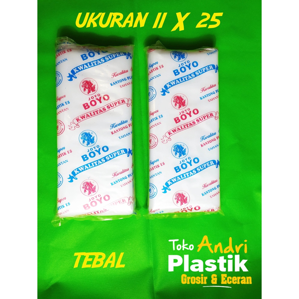 Plastik Es Tebal tahan panas JOYO BOYO Kualitas Super Uk 11x25