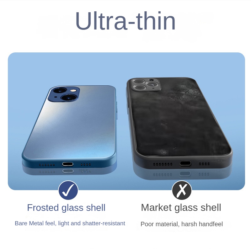 Ag Casing Kaca frosted Anti Sidik Jari / Lengket Untuk iphone 13 12 pro MAX 11 11pro MAX X XS MAX