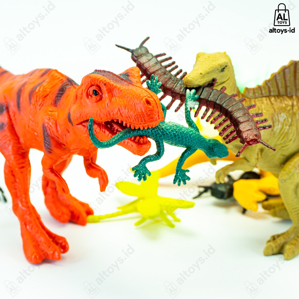 Animal Dinosaurus Reptil Inssects / Mainan Hewan Dino Karet dan Serangga set