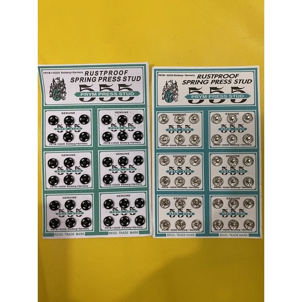 Kancing jepret 8 mm merk 555 PRYM PRESS STUD