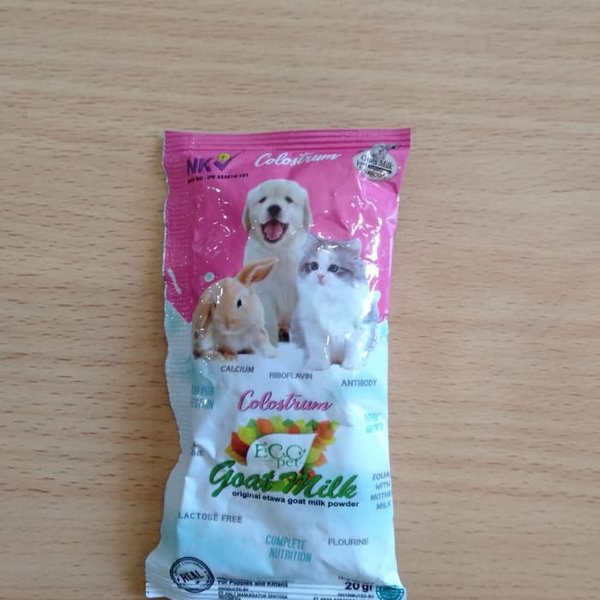 (1 sachet 20gr) susu ecopet goat milk colostrum - susu kucing anjing kelinci eco pet colostrum