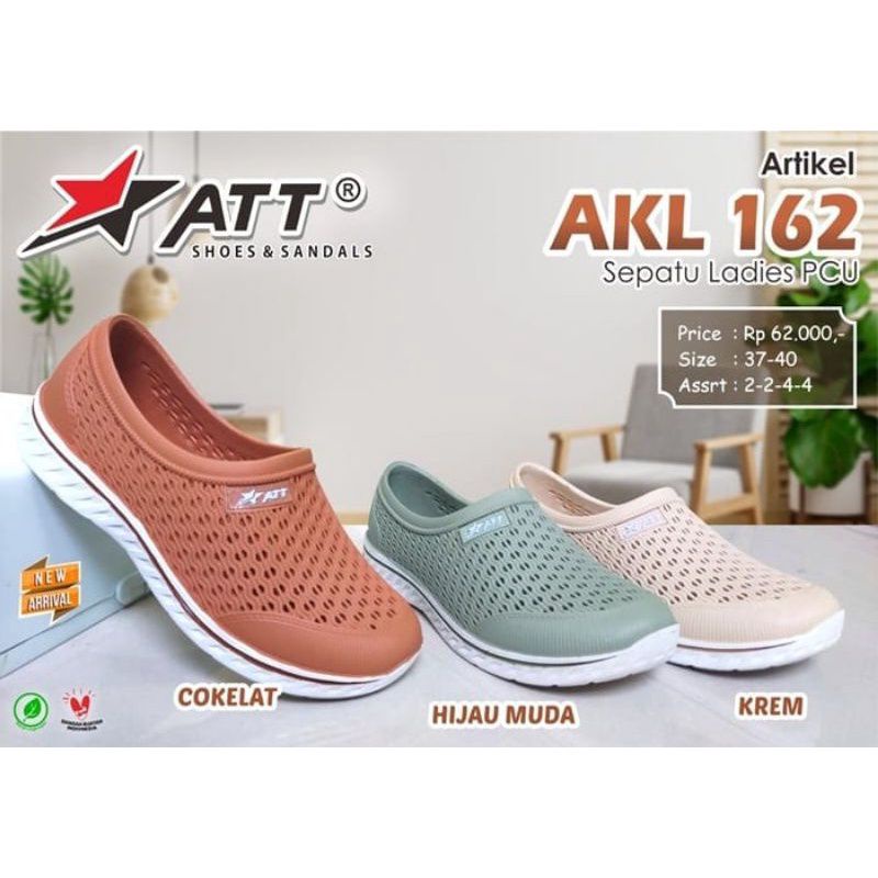 Sepatu Karet Wanita ATT AKL 162/ Sepatu Karet Wanita ATT AKL 160/Sepatu Karet wanita Slip On Pro ATT