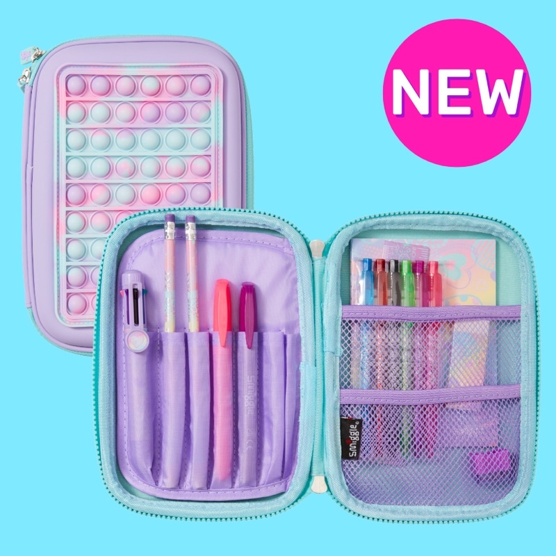 

smiggle pop it pencilcase/ popem stationary set