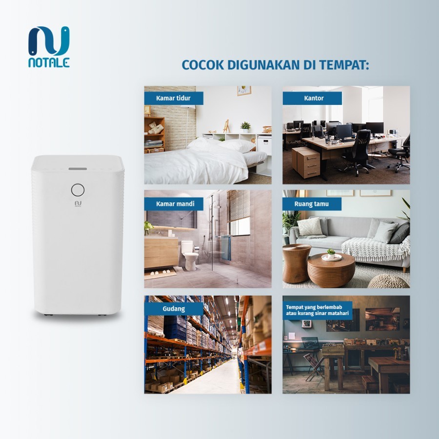 Notale Seco Smart Dehumidifier 12L/hari - Penyerap Kelembapan Udara