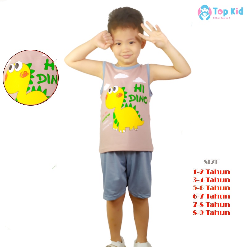 Paket Grosir Setelan Singlet Anak Isi 3 Pcs Motif Random