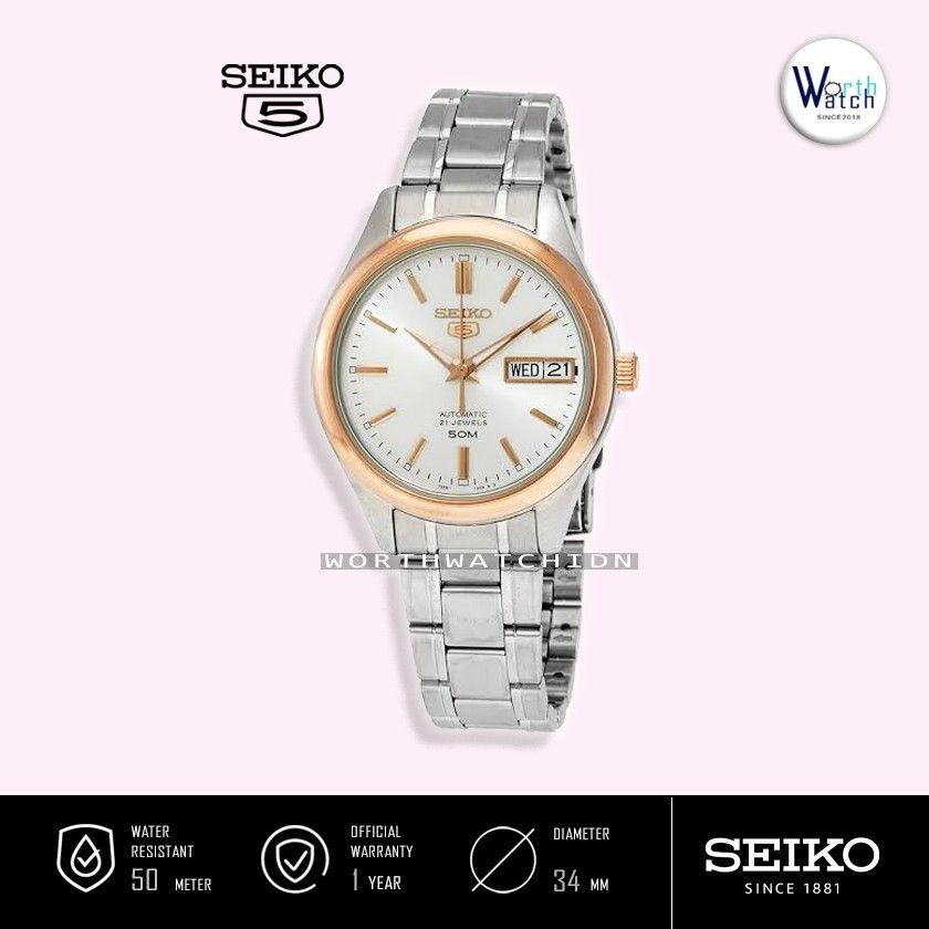 Jam Tangan Wanita Otomatis Seiko 5 Ladies Automatic Stainless Steel Original SNK-882-K1