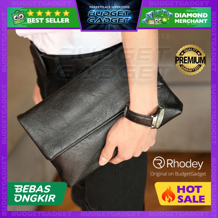 Tas Clutch Pria Men Bag Pouch Simple Leather