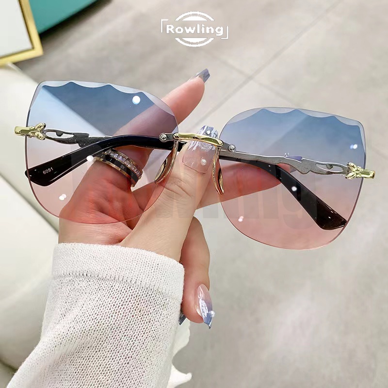 Rowling(ka-265)Sunglasses  Kacamata Hitam Kotak No frame Women Sunglasses Titanium New Arrival Import Kacamata Fashion