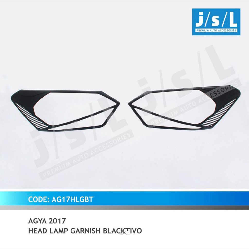 Lis garnish Lampu headlamp depan Agya Ayla Blacktivo Th 2017 keatas JSL