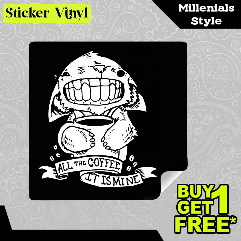 

Stiker Sticker Coffee Cat Gambar Unik Desain Keren dan Kekinian Aesthetic Bahan Vinyl Satuan Anti Air