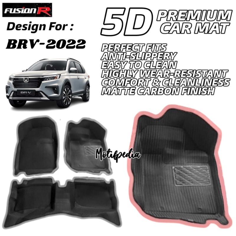 Karpet Mobil 5D BRV 2022 Fusion R  / Premium Car Carpet BR-V Carbon Fusion R