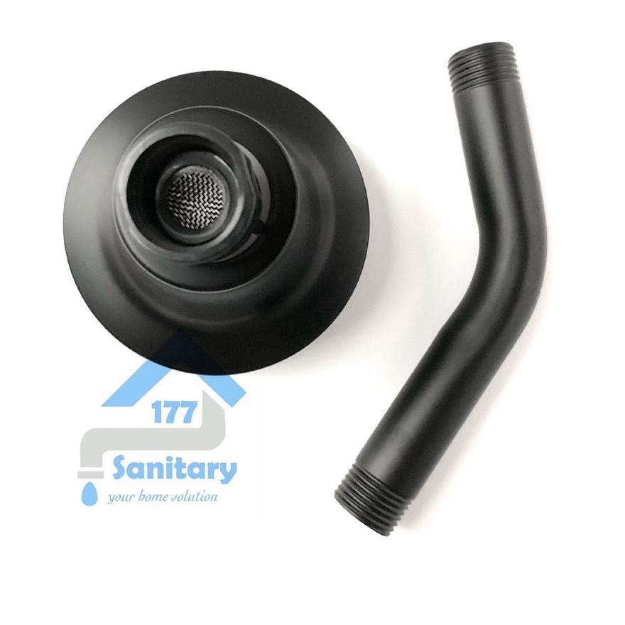 Wall Shower tembok Plastik murah HITAM WS215-Shower tanam tembok BLACK 8cm murah mini semprotan spra