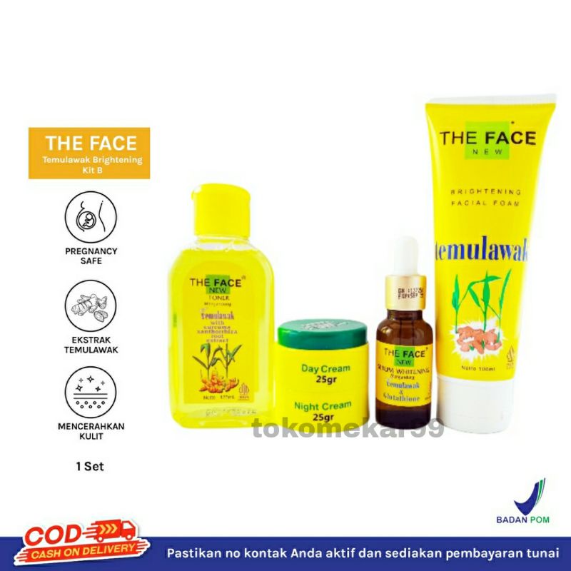 PAKET CREAM TEMULAWAK THE FACE ORIGINAL BPOM RESMI FACIAL FOAM / PAKET TEMULAWAK 5IN1/4IN1 FACIAL FOAM HARGA GROSIR TERMURAH