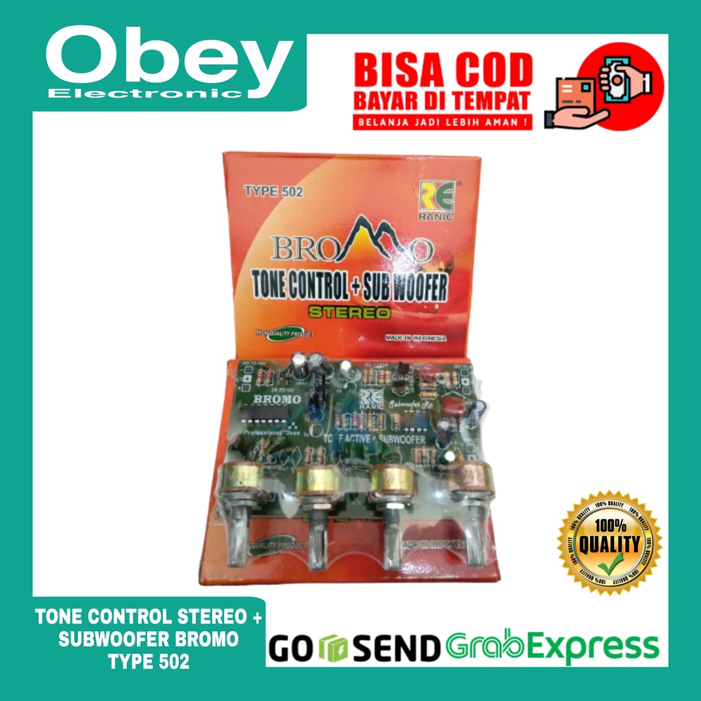 Kit Tone Control Stereo Plus Subwoofer Bromo t502