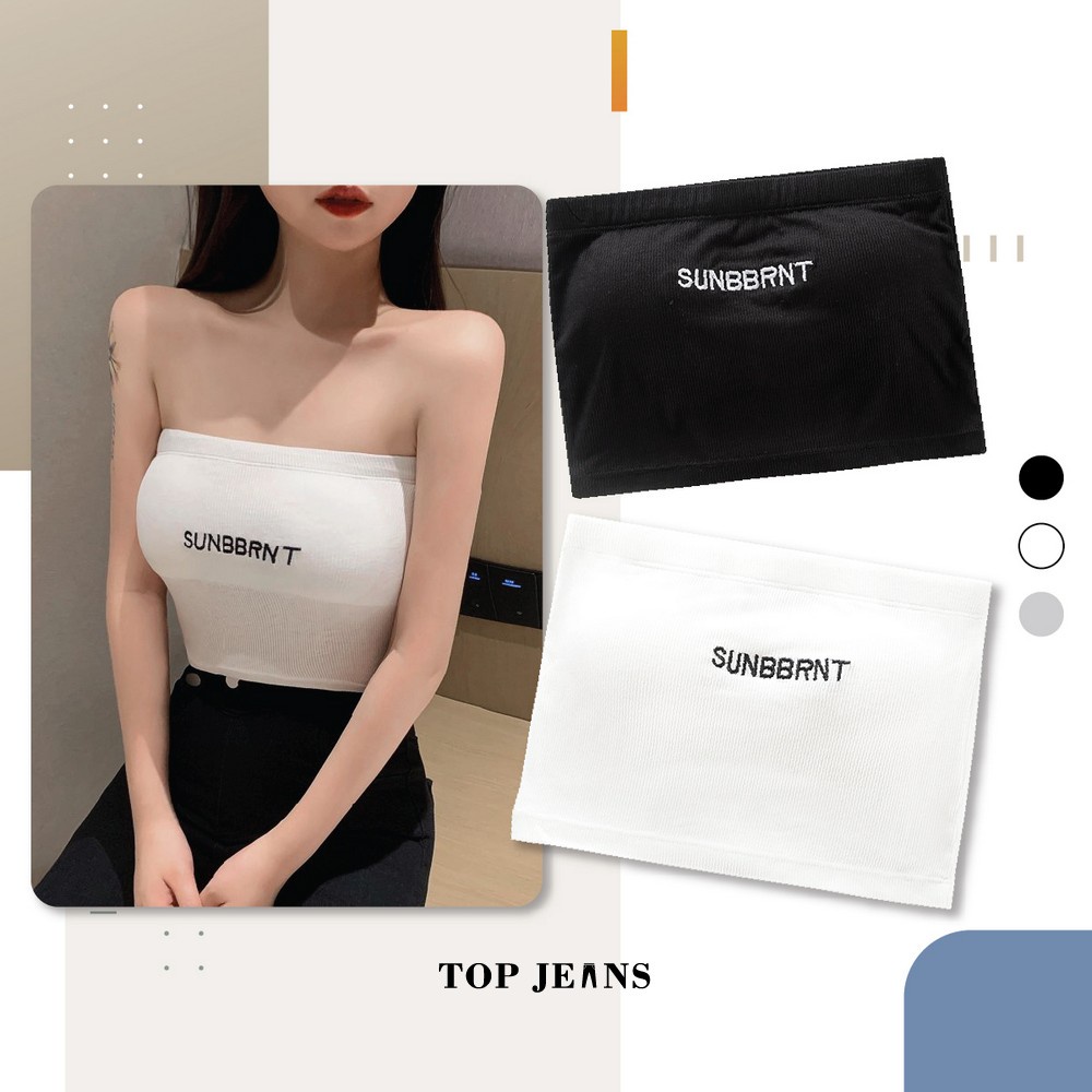 Tanktop Kemben Atasan Wanita Polos Tanpa Tali Dengan Cup Busa / Crop Tengtop Bra Cewek Kekinian TJS 