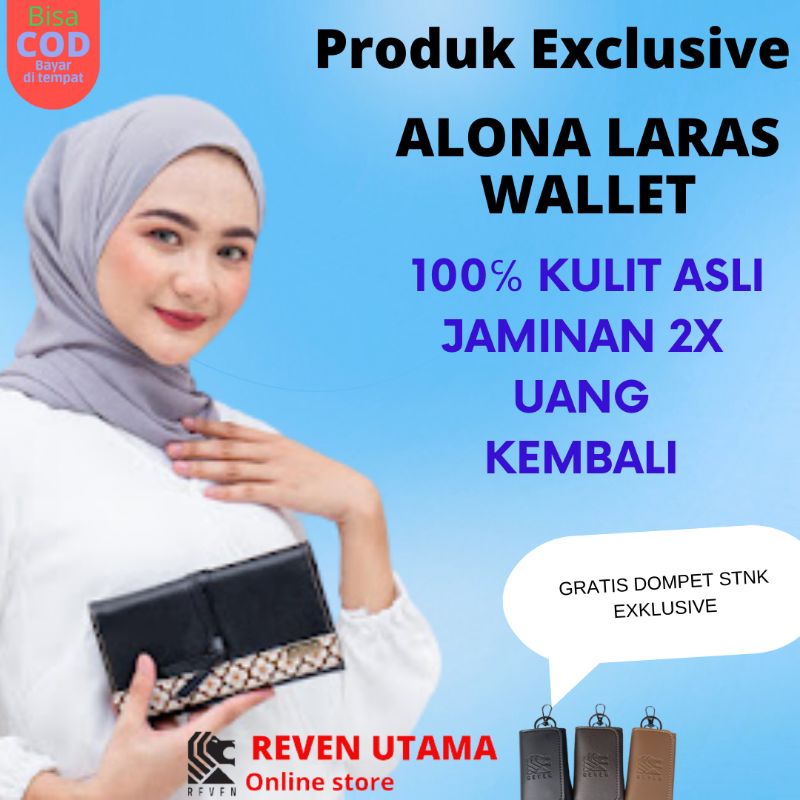 Dompet kulit asli lipat wanita alona laras wallet