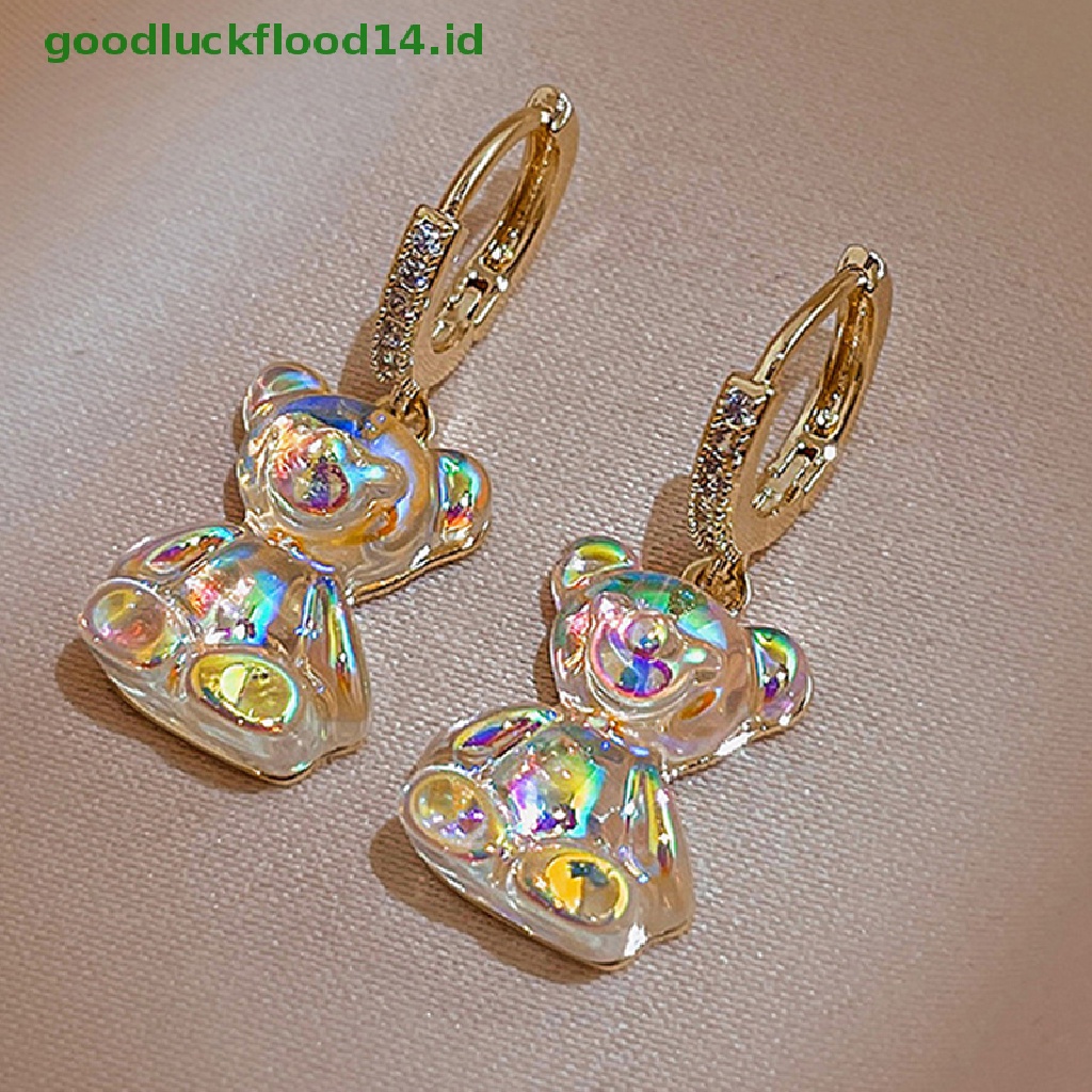 Anting Hoop Dangle Desain Gummy Bear Bahan Akrilik Gaya Korea Untuk Wanita 2022