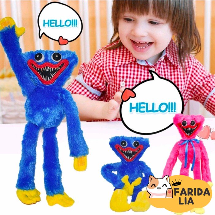 Boneka Stuffed Plush Huggy Wuggy Game Poppy Untuk Hadiah Halloween