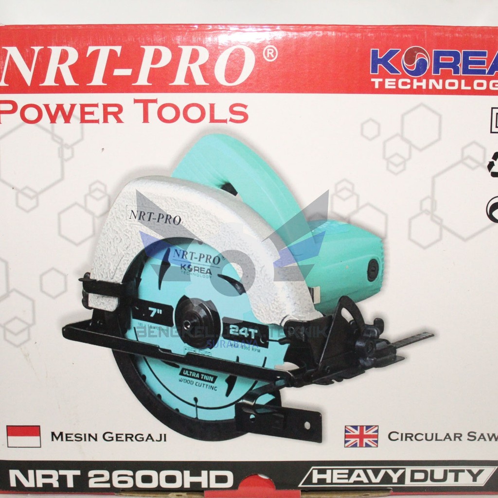 Mesin Gergaji Circular Saw 7&quot; 2600 HD 800 Watt  NRT-PRO / 5800 HD