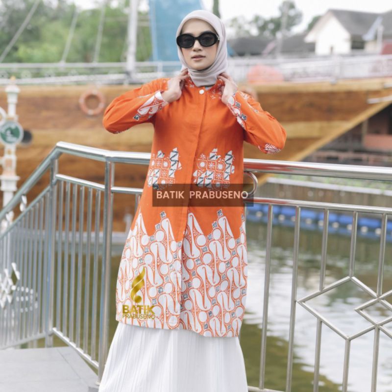 Bintari Tunik Original Eksklusif Batik Wanita Prabuseno Bahan Katun Printing Premium Halus Adem Lapi