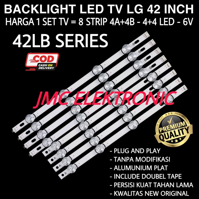 BACKLIGHT TV LED LG 42 INC 42LB550 42LF550 42LB561 42LB563 42LX340 42LB582 42LB 42LF 42LB550A 42LF550A 42LB561T 42LB563T 42LX340C 42LB582T LAMPU LED TV LG 42IN